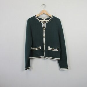 Elegant Green Cardigan Sweater